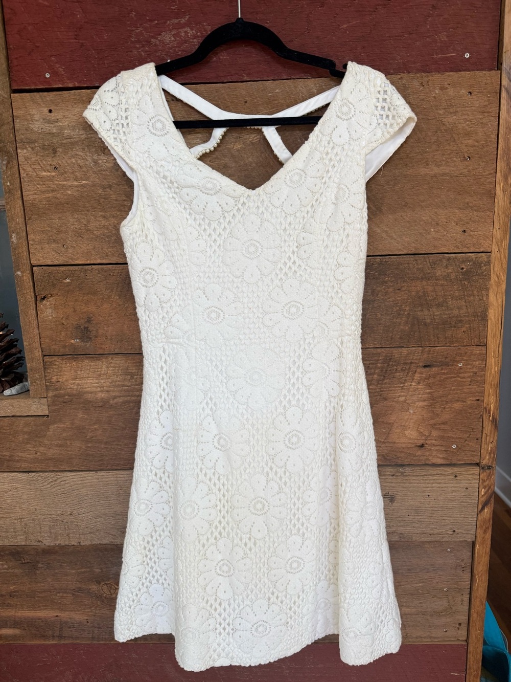 Crochet Fit-and-Flare Dress